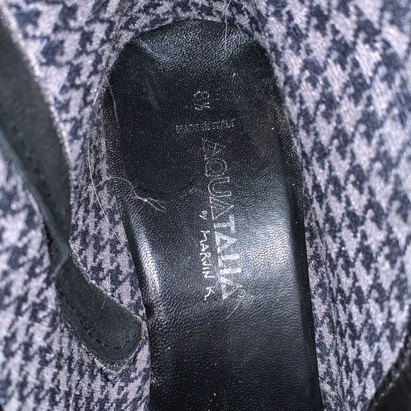 Aquatalia Marvin K 8-1/2 waterproof suede wedge zip & lace up black ankle bootie - Picture 10 of 15